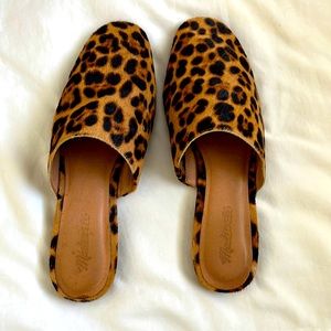 Madewell The Cory Mule leopard calf hair